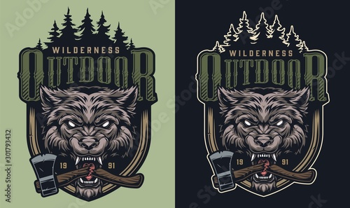 Colorful wildlife print