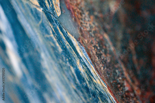 Abstract Marble Texture Blue With Red