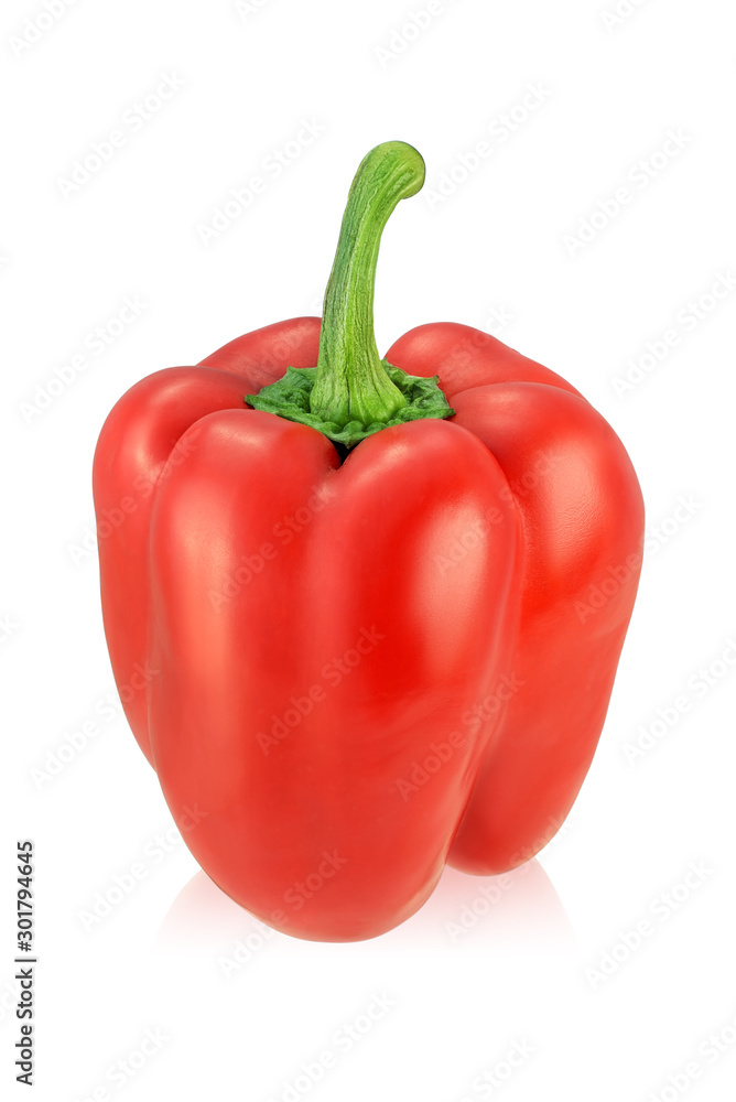 Red bell pepper isolated on white background. Red bell pepper isolated on white background.