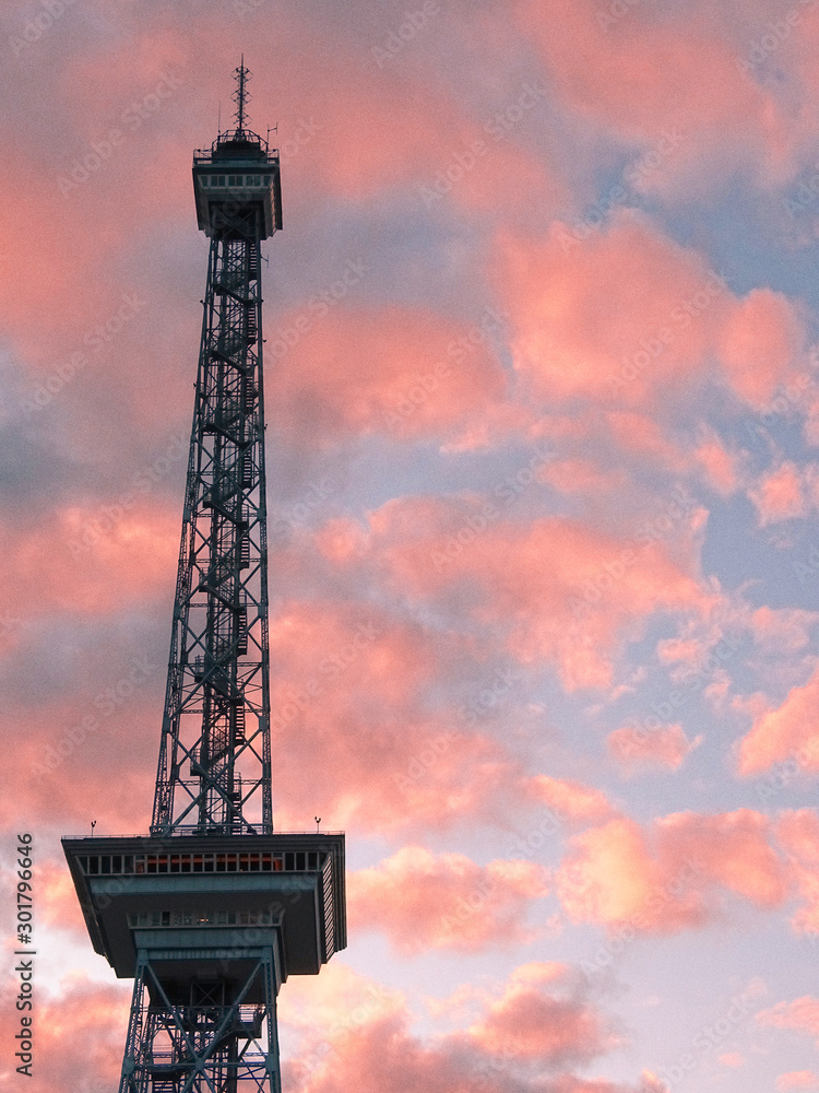 tower at sunset tower at sunset