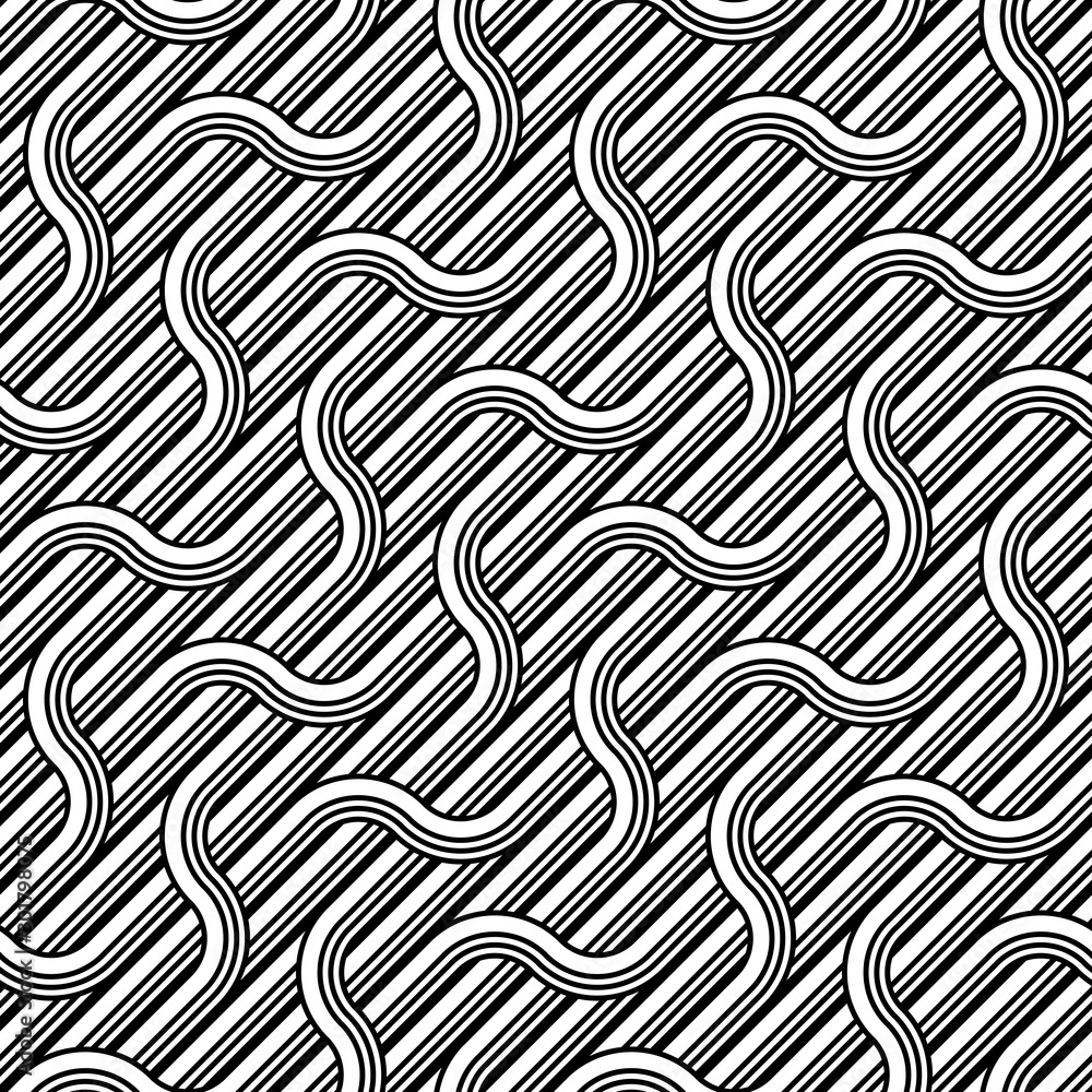 Fototapeta premium Design seamless waving pattern