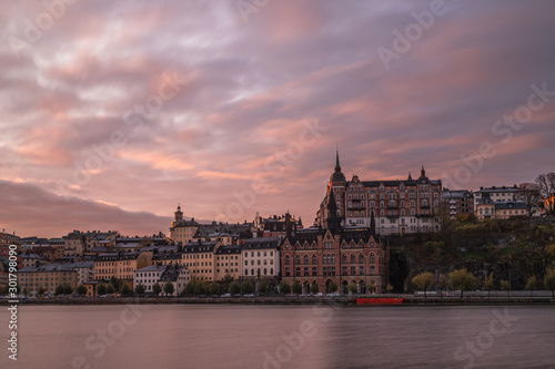 Sodermalm in Stockholm at sunset