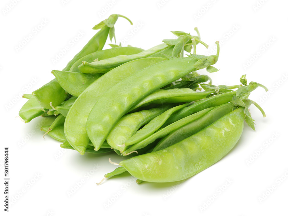 Snow peas isolated on white background Snow peas isolated on white background