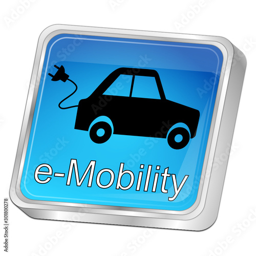 e-Mobility Button - 3D illustration