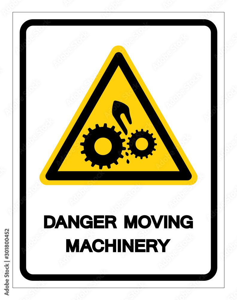 Danger Moving Machinery Symbol Sign, Vector Illustration, Isolate On White Background Label .EPS10 Danger Moving Machinery Symbol Sign, Vector Illustration, Isolate On White Background Label .EPS10