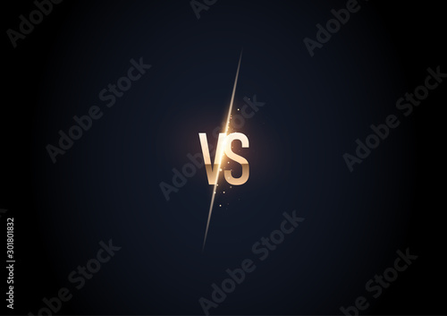 versus logo vs letters for sports and fight competition. MMA, UFS, Battle, vs match, game concept competitive vs.Vector illustration