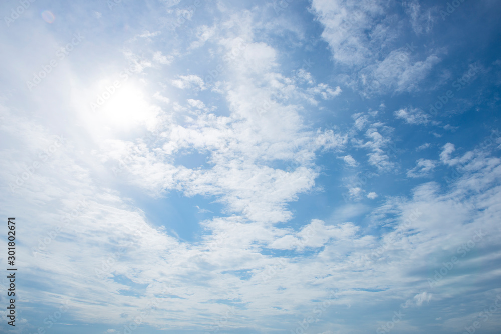 Blue sky with natural white clouds landscape. - Image