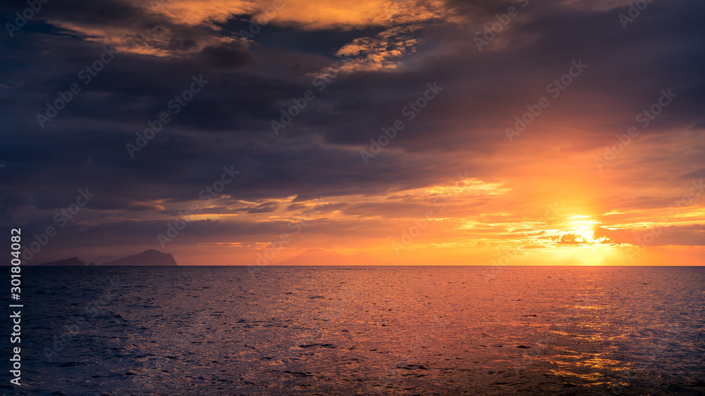 Sunset in the Tyrrhenian Sea