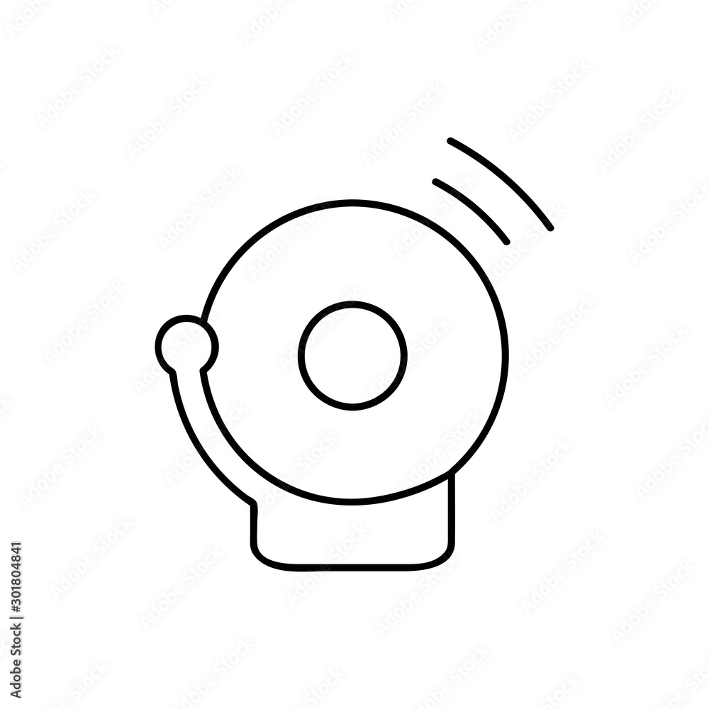 School bell icon. High quality black outline pictogram for web site design and mobile apps. Vector illustration on a white background. School bell icon. High quality black outline pictogram for web site design and mobile apps. Vector illustration on a white background.