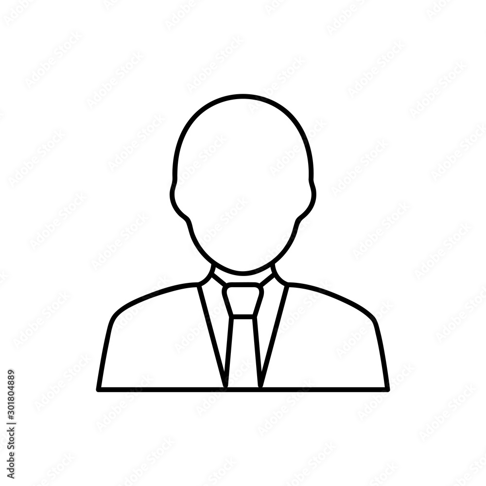 Businessman icon. Isolated vector illustration of icon sign concept for your web site mobile app logo UI design. Businessman icon. Isolated vector illustration of icon sign concept for your web site mobile app logo UI design.