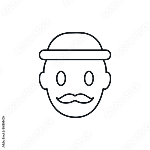 Old man icon in trendy flat style isolated on white background. Symbol for your web site design, logo, app, UI. Vector illustration, EPS