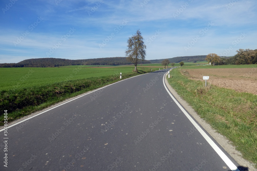 Staatsstraße 2257 von Prühl nach  Oberscheinfeld