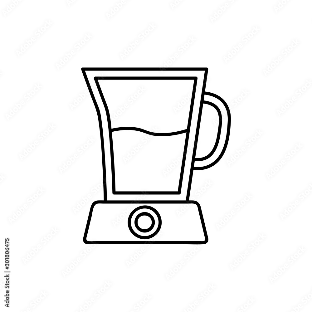 Thin line blender icon. Vector illustration isolated on a white background. Simple outline pictogram of blender. Thin line blender icon. Vector illustration isolated on a white background. Simple outline pictogram of blender.
