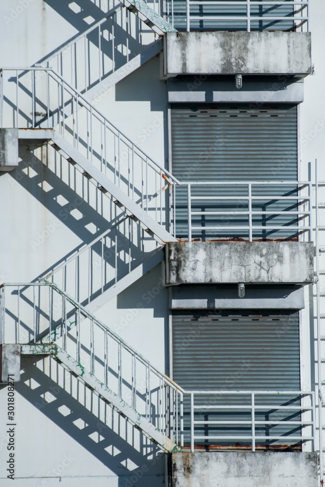 Fototapeta premium fire escape metal staircase