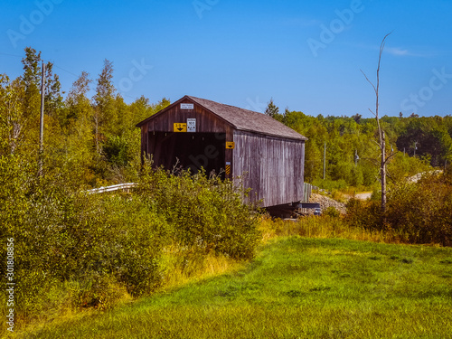 Scenic View of an Old Weathered Covered Bridge 