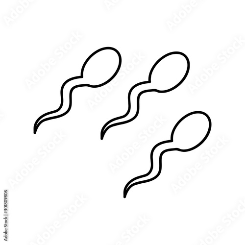 Sperm cells / spermatozoon flat vector icon for apps and websites