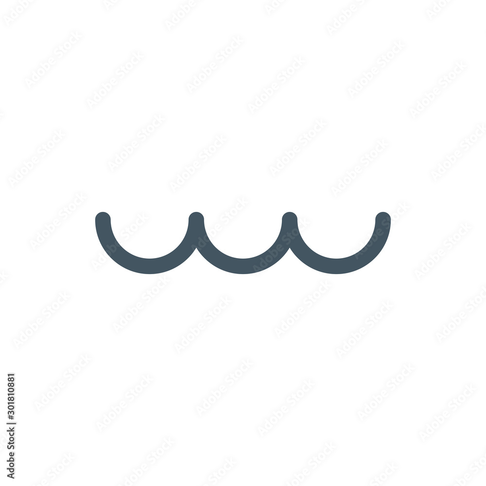 Wave icon. Vector concept illustration for design. Stock Vector illustration isolated on white background. Wave icon. Vector concept illustration for design. Stock Vector illustration isolated on white background.
