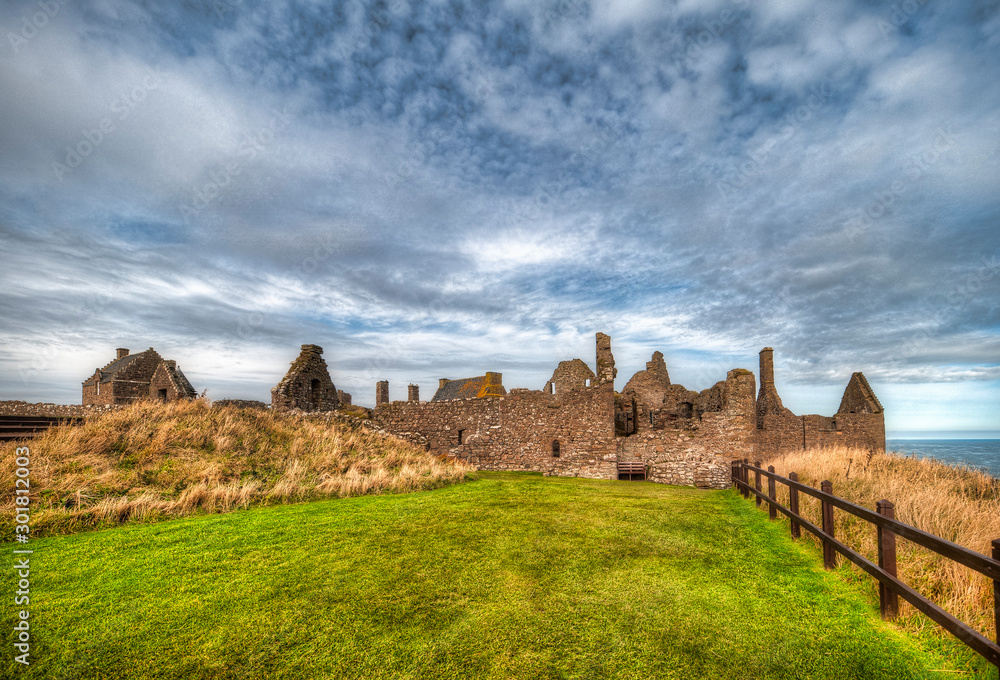 Dunnottar Castle in Scotland. Near to Aberdeen - United Kingdom