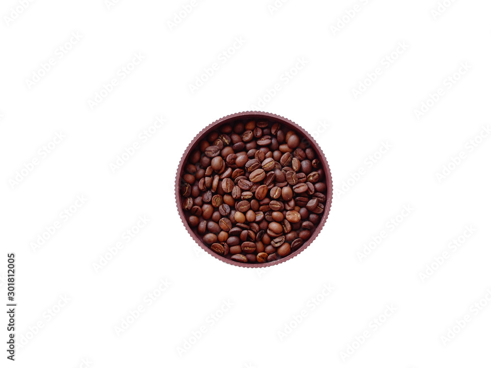 Coffee beans in a pot