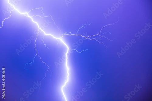 lightning flash at night