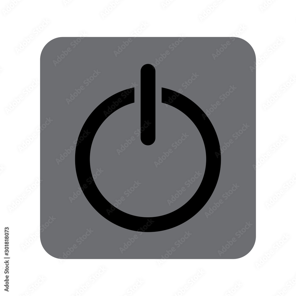 Power Button Icon Vector Simple Design Power Button Icon Vector Simple Design