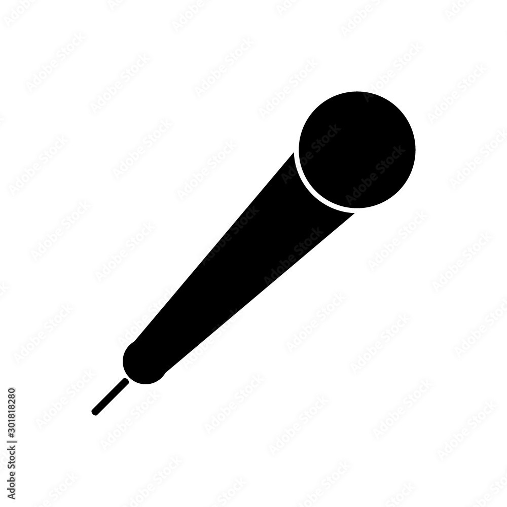 Microphone icon on white. Microphone icon on white.