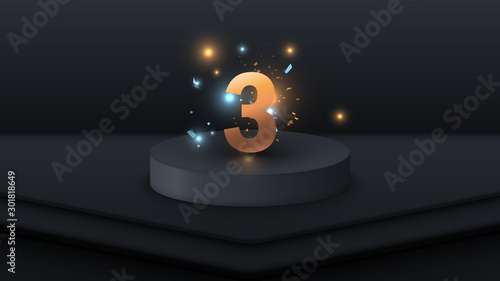 Podium sports awards third place