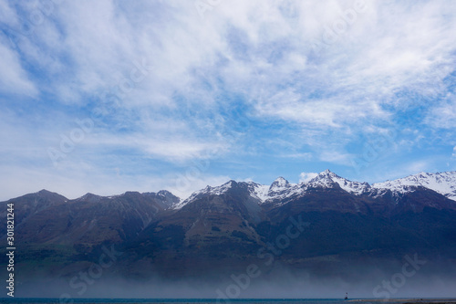 Montains and Lake Glenorchy New Zealand