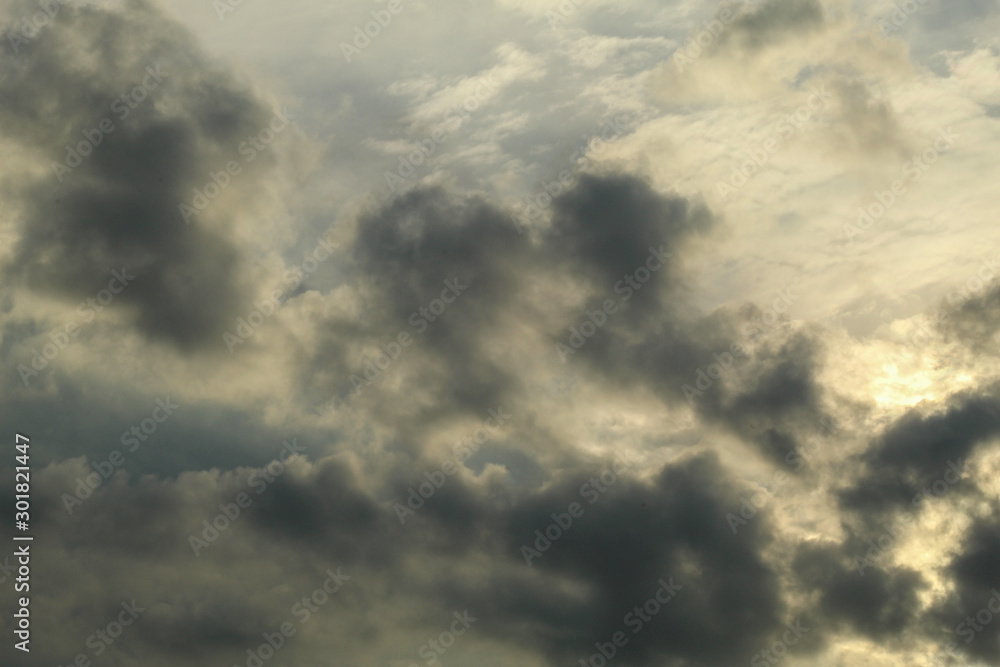 dramatic sky with clouds