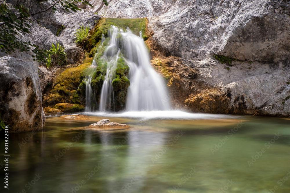 Ourlia waterfalls near Dion village, Olympus mountain, Greece
