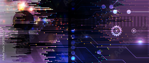 Cybersecurity and information or network protection. Future technology web services for business and internet project