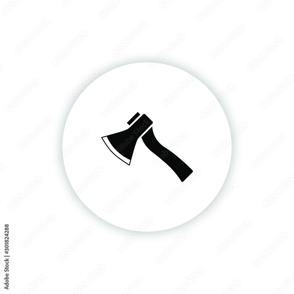 Axe icon design flat style isolated on white background. Vector illustration Axe icon design flat style isolated on white background. Vector illustration