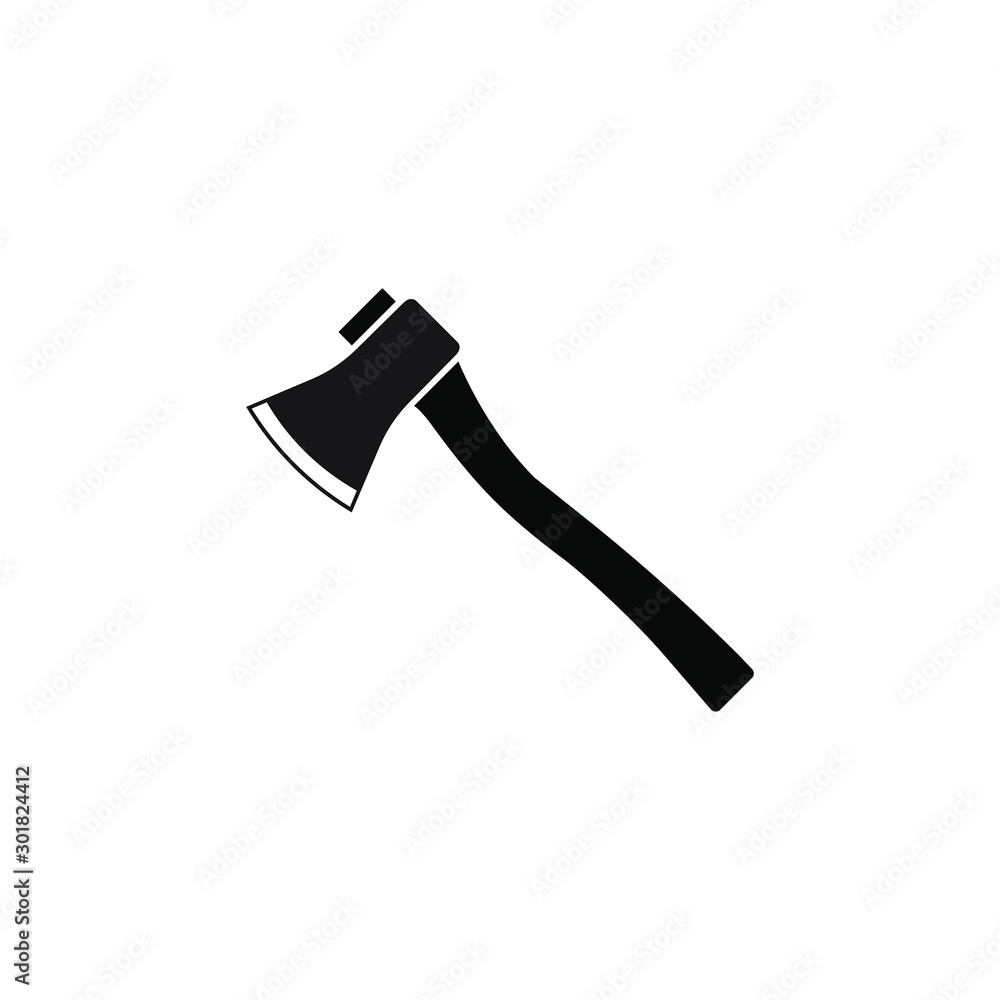 Axe icon design flat style isolated on white background. Vector illustration Axe icon design flat style isolated on white background. Vector illustration
