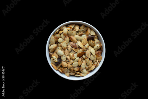 Roasted pumpkin seeds with herbs