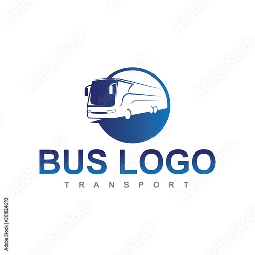 travel bus logo icon vector design illustration template