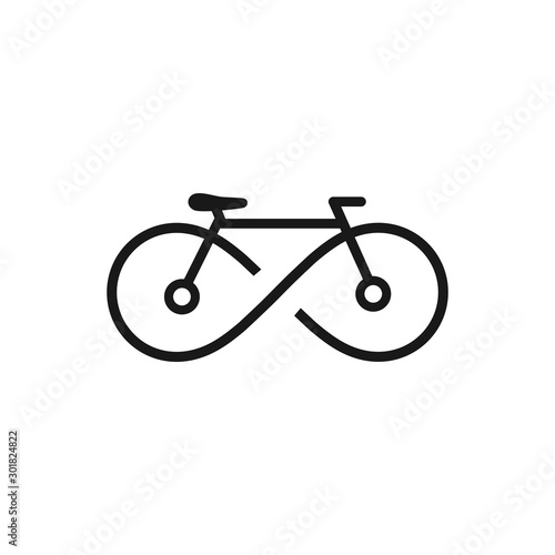 Infinity Bike logo Icon Vector illustration design