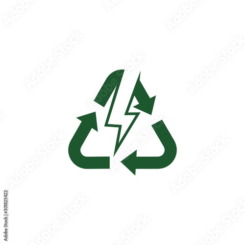 Recycle Energy Recycle Power Logo vector illustration icon design