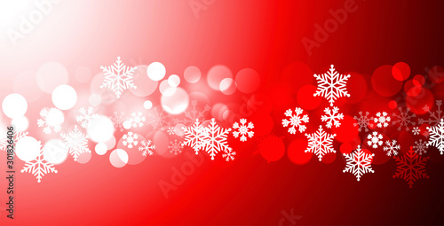 sfondo, elegante, rosso, natale, fiocchi di neve