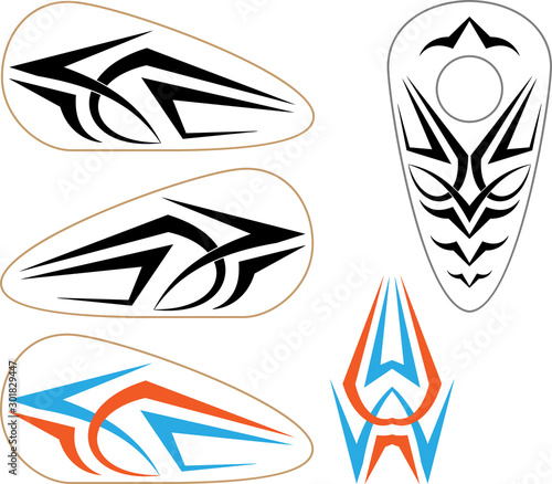 Tribal Bike Decal photo