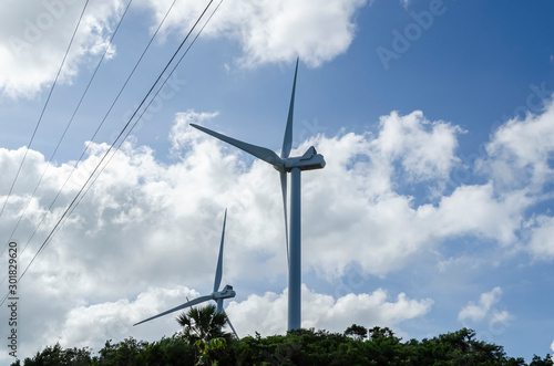 Wind Power Generator And Wire © Jacquelin