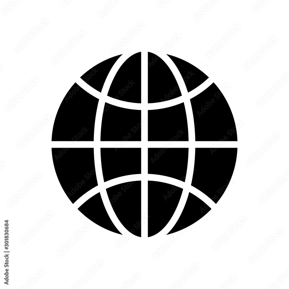 Planet earth icon, logo isolated on white background Planet earth icon, logo isolated on white background
