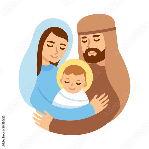 Mary, Joseph and baby Jesus