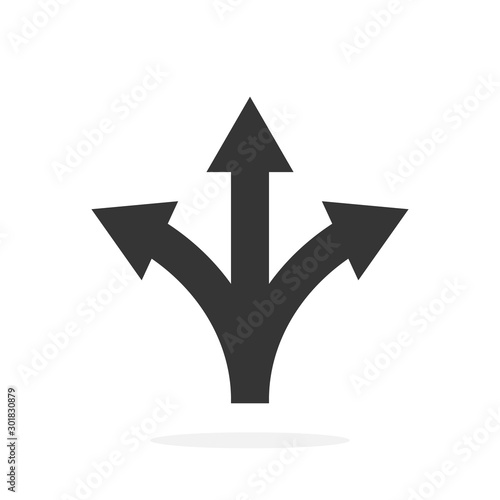 Three-way vector arrow