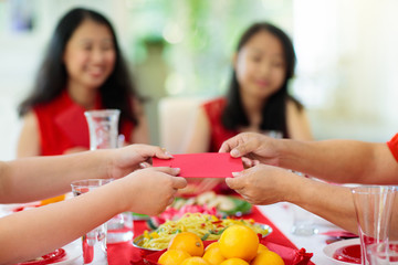 Chinese New Year family celebration.