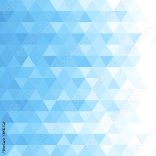 Abstract triangular background. Blue geometric pattern.