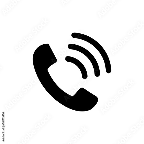 Phone icon isolated on white background. Telephone symbol. Vector illustration EPS 10