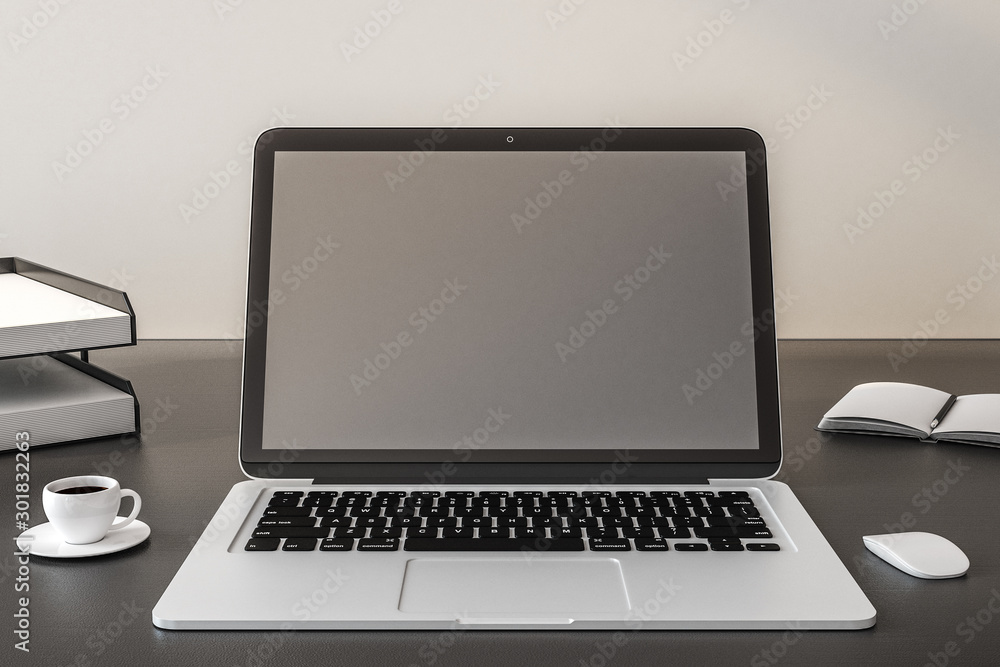 Empty laptop computer screen Empty laptop computer screen