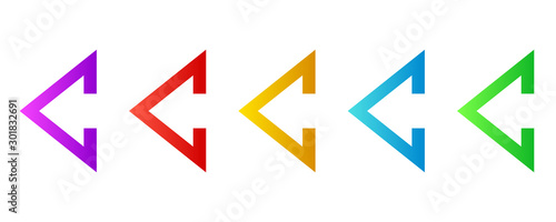 Colorful arrows - vector.