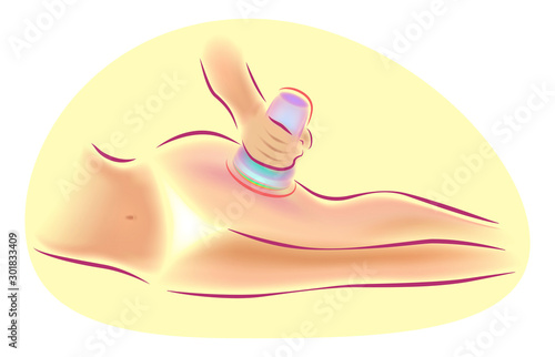 Hardware body massage, vector illustration
