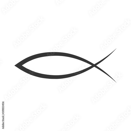 Vector Christian fish icon